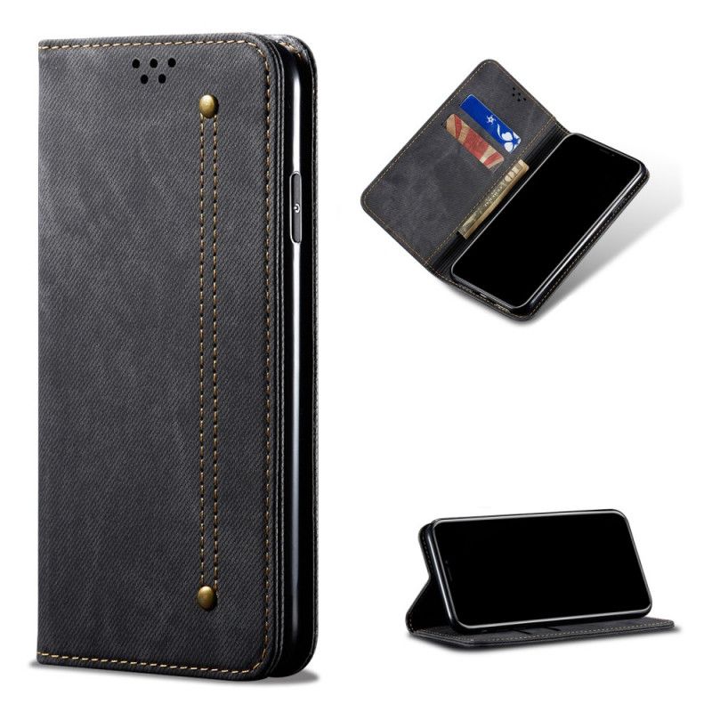 Flip Case Xiaomi Mi 10T / 10T Pro Schwarz Jeansstoff