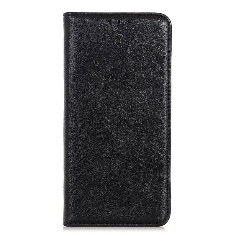 Flip Case Xiaomi Mi 10T / 10T Pro Schwarz Strukturiertes Spaltleder