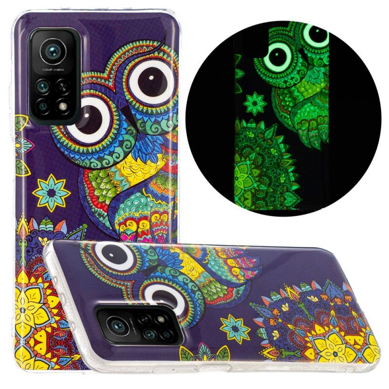 Hülle Für Xiaomi Mi 10T / 10T Pro Fluoreszierende Mandala-Eule