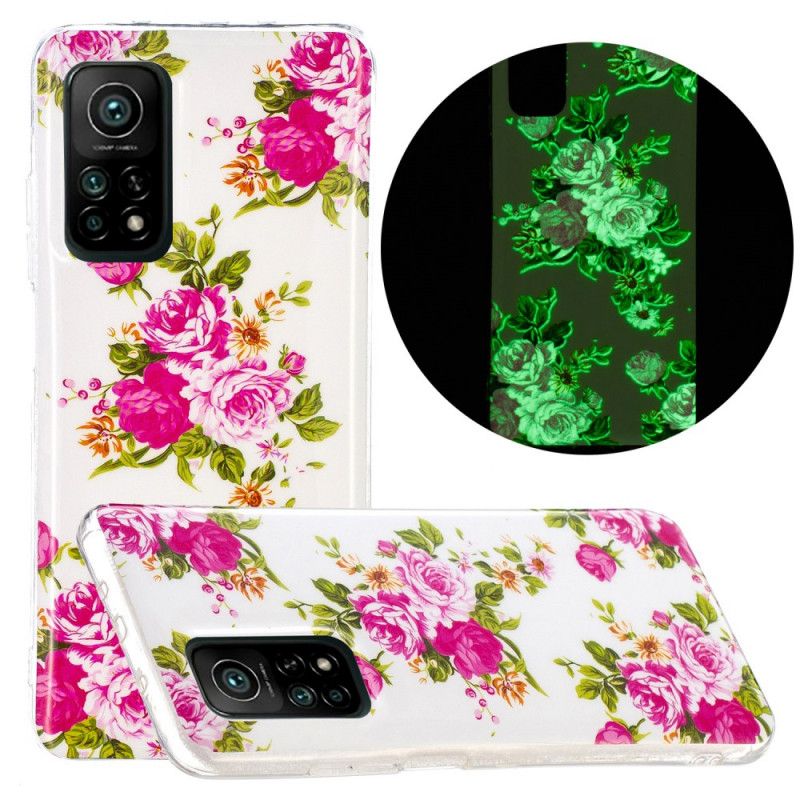 Hülle Xiaomi Mi 10T / 10T Pro Fluoreszierende Freiheitsblumen