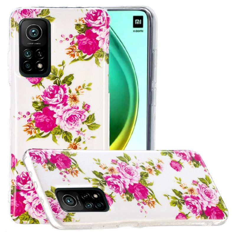 Hülle Xiaomi Mi 10T / 10T Pro Fluoreszierende Freiheitsblumen