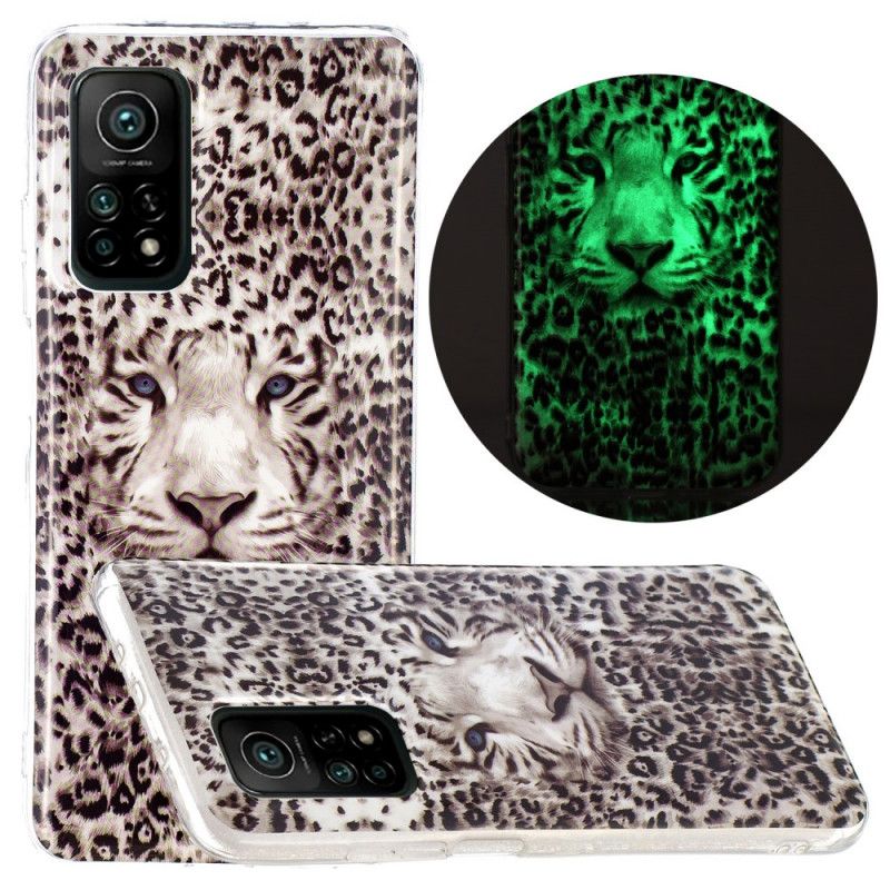 Hülle Xiaomi Mi 10T / 10T Pro Fluoreszierender Leopard