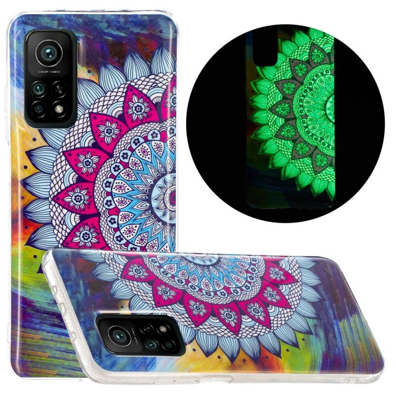 Hülle Xiaomi Mi 10T / 10T Pro Fluoreszierendes Farbiges Mandala