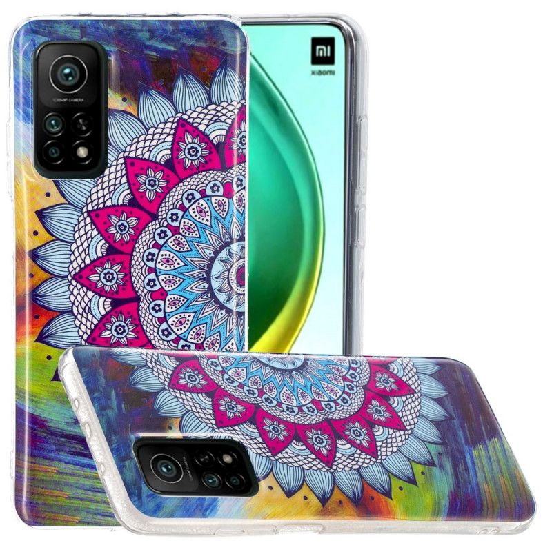 Hülle Xiaomi Mi 10T / 10T Pro Fluoreszierendes Farbiges Mandala