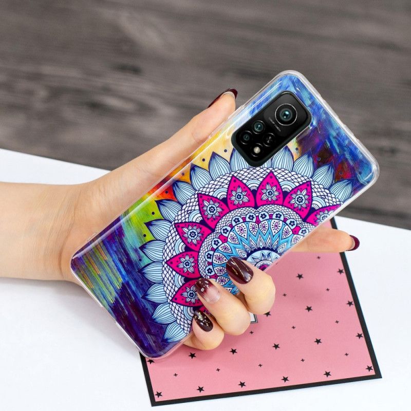 Hülle Xiaomi Mi 10T / 10T Pro Fluoreszierendes Farbiges Mandala