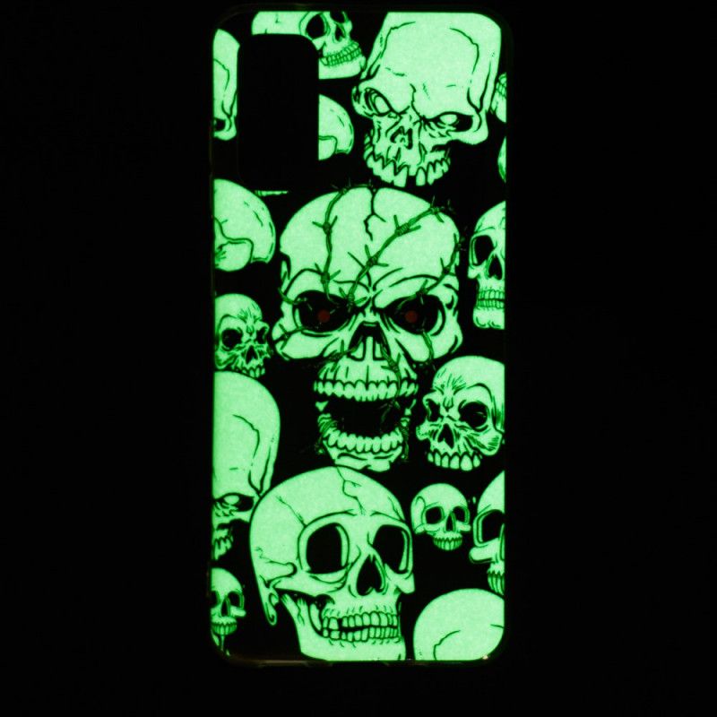 Hülle Xiaomi Mi 10T / 10T Pro Handyhülle Aufmerksamkeit Fluoreszierende Schädel