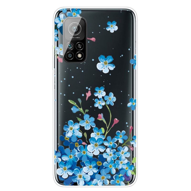 Hülle Xiaomi Mi 10T / 10T Pro Handyhülle Strauß Blauer Blumen