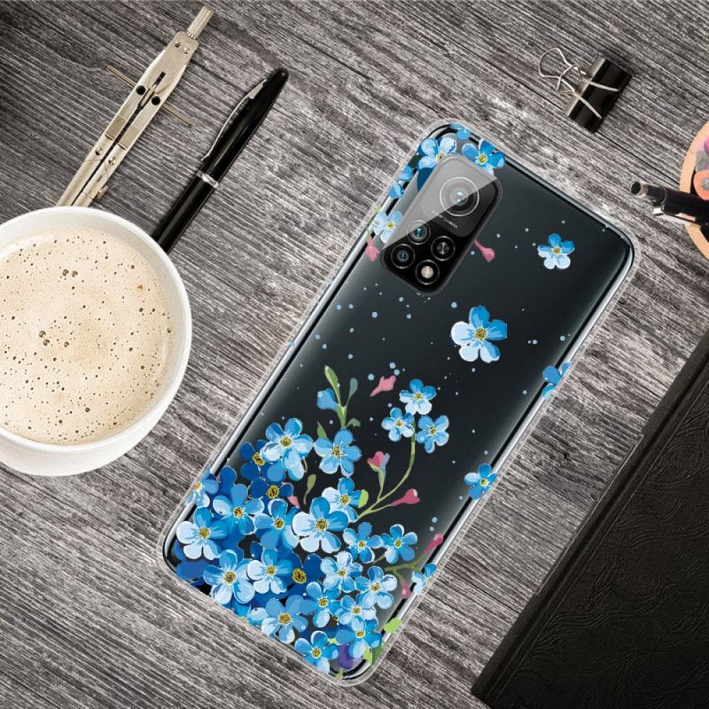 Hülle Xiaomi Mi 10T / 10T Pro Handyhülle Strauß Blauer Blumen