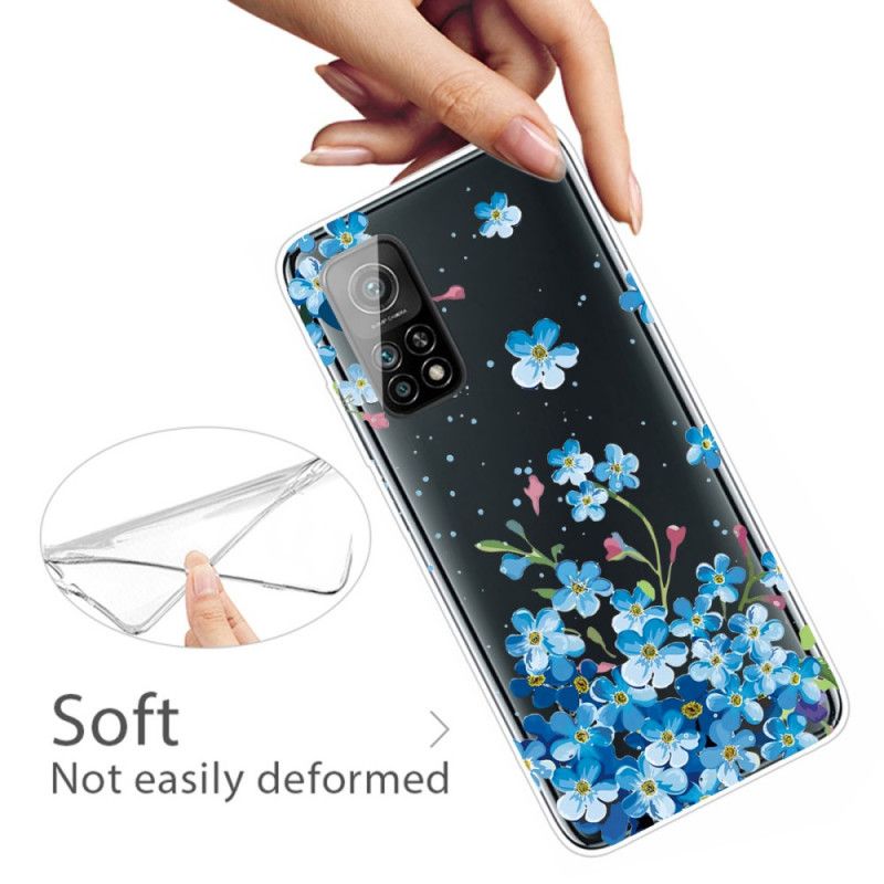 Hülle Xiaomi Mi 10T / 10T Pro Handyhülle Strauß Blauer Blumen