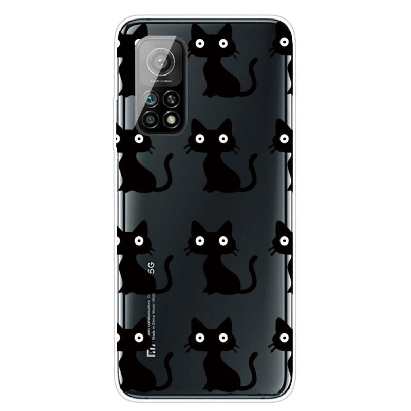 Hülle Xiaomi Mi 10T / 10T Pro Mehrere Schwarze Katzen