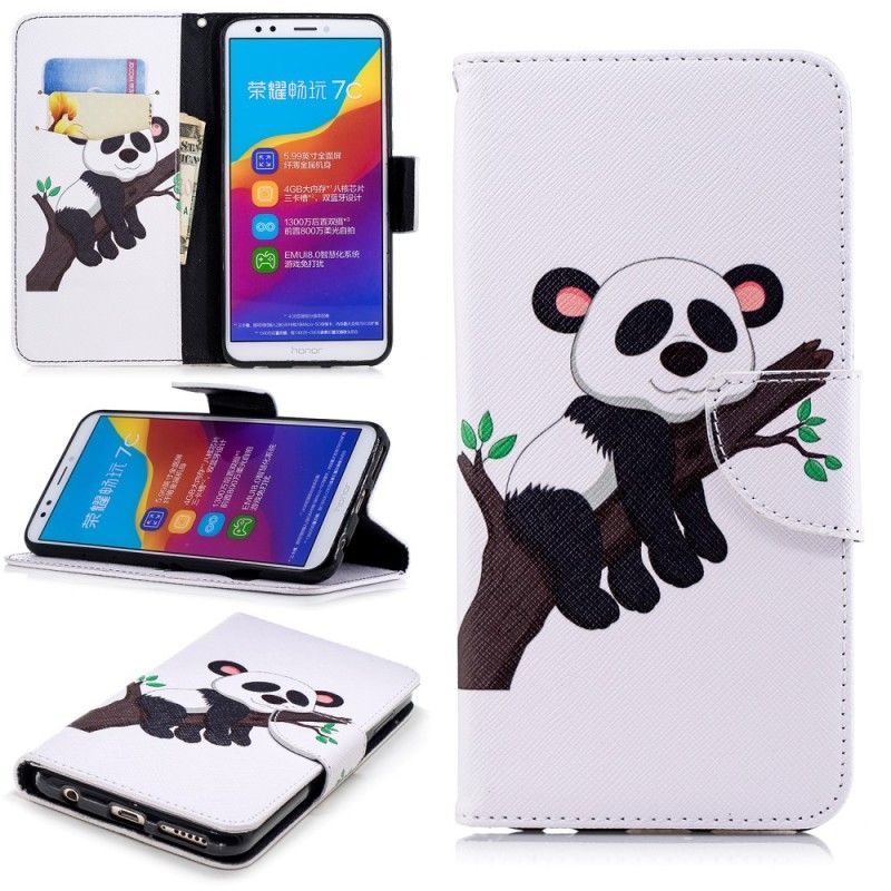 Lederhüllen Huawei Y7 2018 Fauler Panda