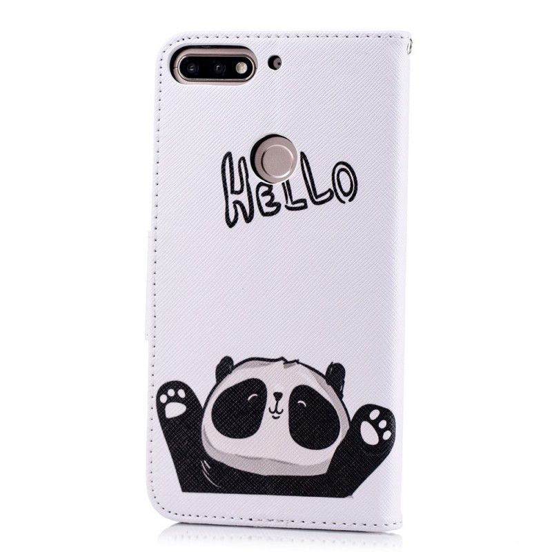 Lederhüllen Huawei Y7 2018 Hallo Panda