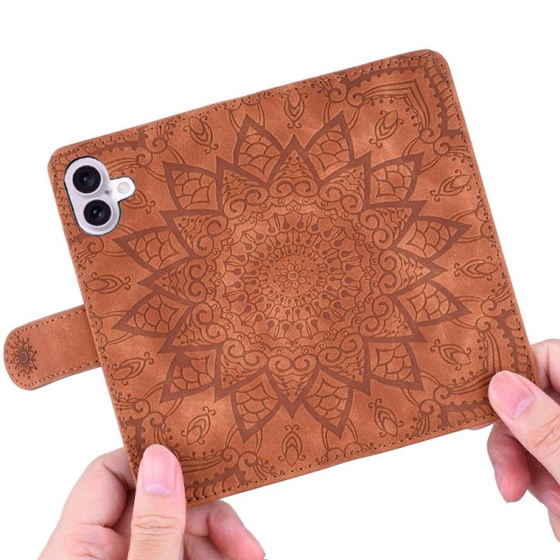 Lederhüllen iPhone 16 Plus Mandala-druck