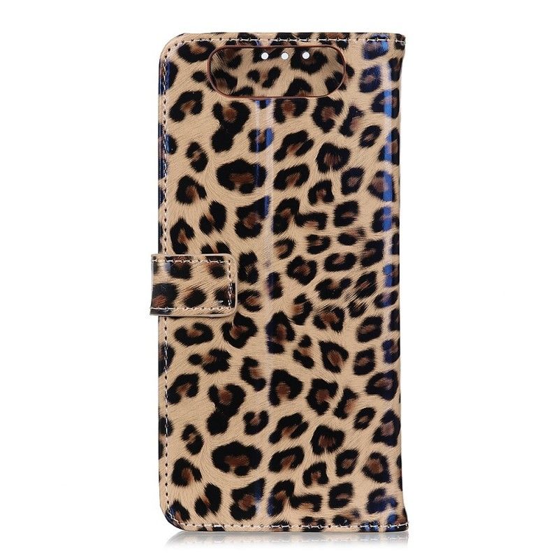 Lederhüllen Samsung Galaxy A80 / A90 Handyhülle Leopard