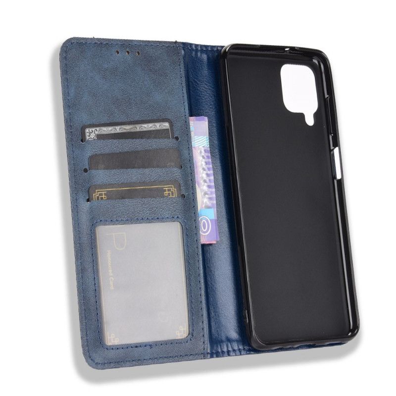 Flip Case Für Samsung Galaxy M32 Stilisierter Vintage-ledereffekt