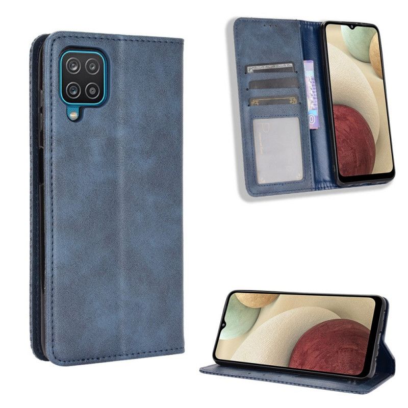 Flip Case Für Samsung Galaxy M32 Stilisierter Vintage-ledereffekt