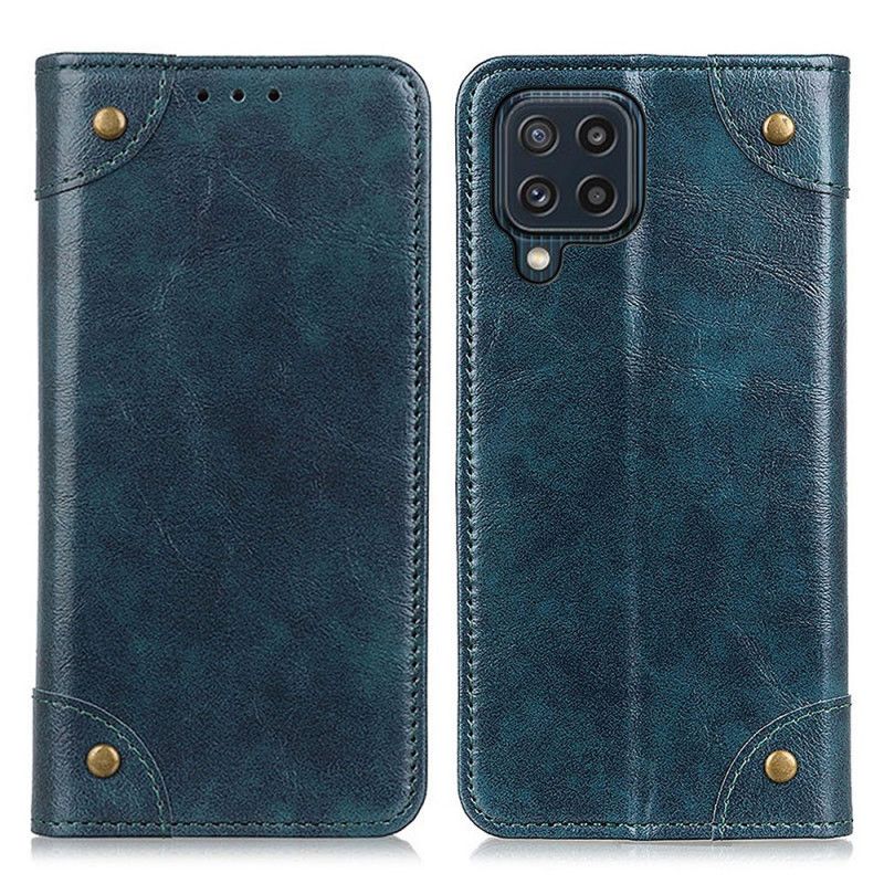 Flip Case Für Samsung Galaxy M32 Vintage Version Mit Nieten