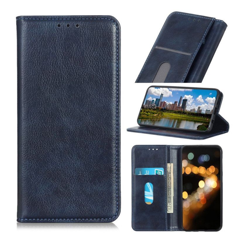 Flip Case Samsung Galaxy M32 Elegance Split Litschi-leder