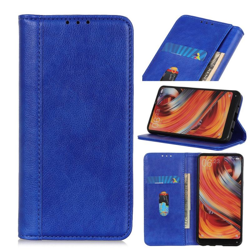 Flip Case Samsung Galaxy M32 Handyhülle Elegance Spaltleder Litschi