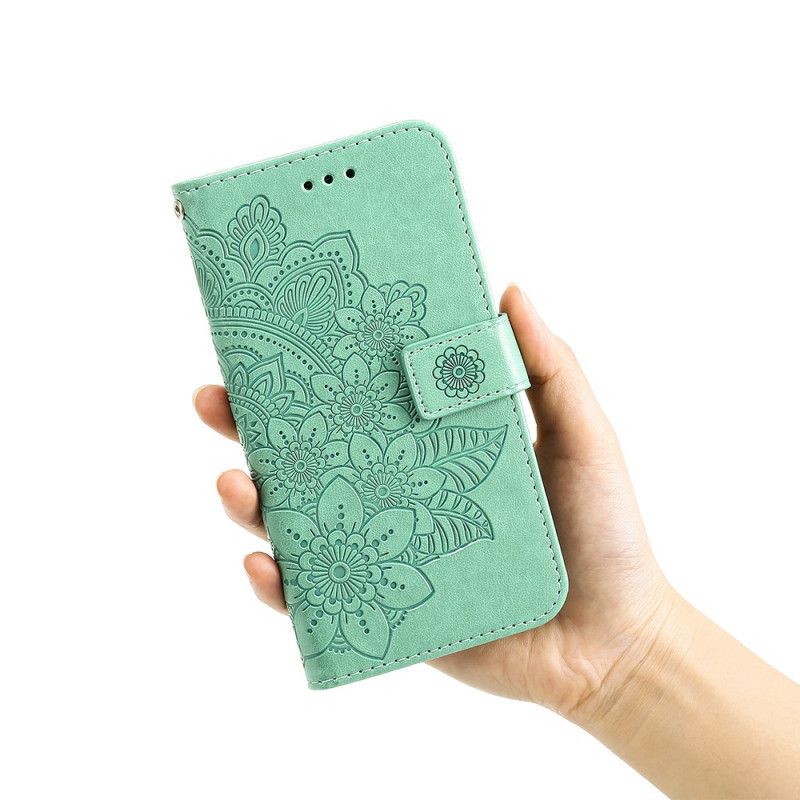 Lederhüllen Samsung Galaxy M32 Handyhülle Blumenmandala