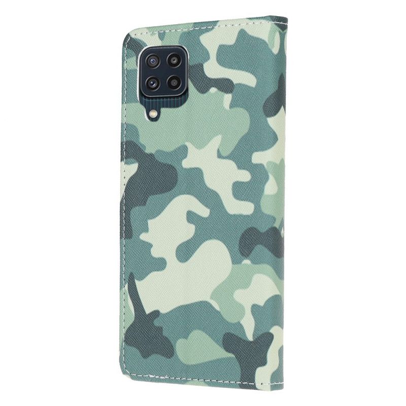 Lederhüllen Samsung Galaxy M32 Handyhülle Militärische Tarnung