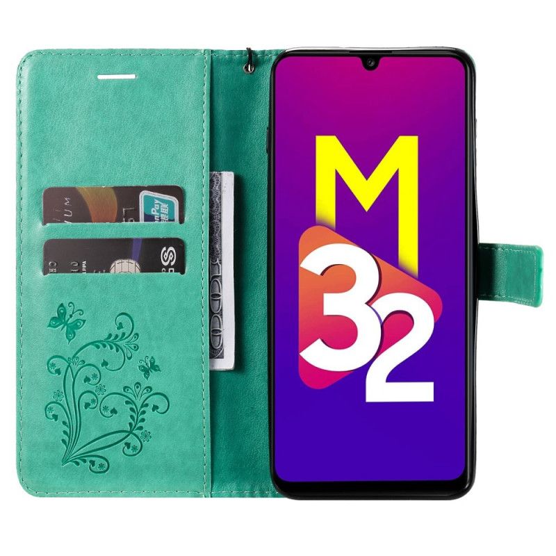 Lederhüllen Samsung Galaxy M32 Riesige Tanga-schmetterlinge