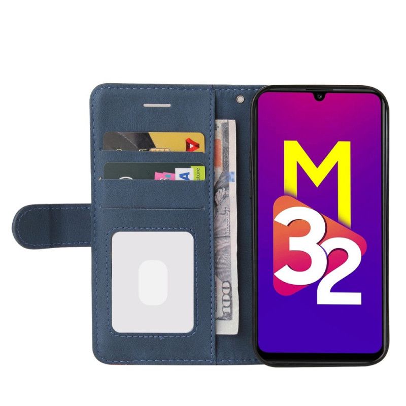 Lederhüllen Samsung Galaxy M32 Zweifarbig