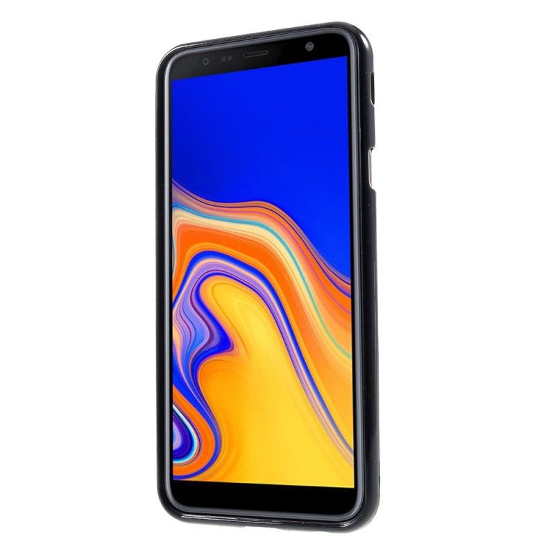 Hülle Samsung Galaxy J4 Plus Schwarz Auffälliger Quecksilbermetalleffekt