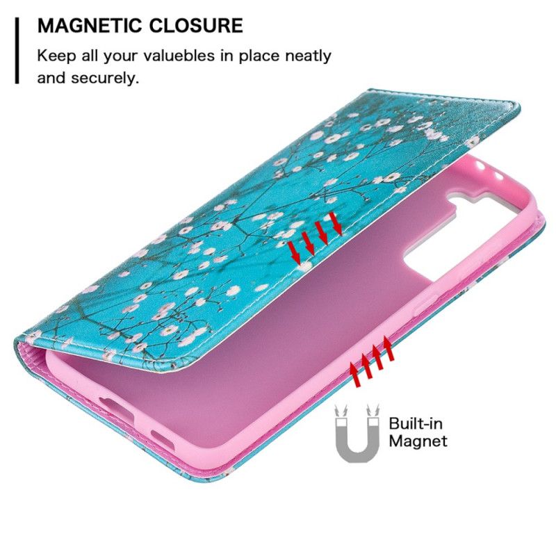 Flip Case Samsung Galaxy S21 Plus 5G Handyhülle Blühende Zweige