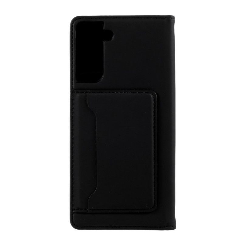 Flip Case Samsung Galaxy S21 Plus 5G Schwarz Inhaber Einer Unterstützungskarte