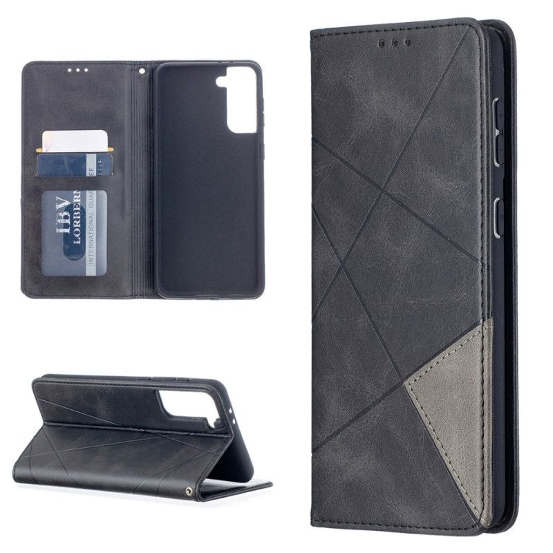 Flip Case Samsung Galaxy S21 Plus 5G Schwarz Künstlerstil