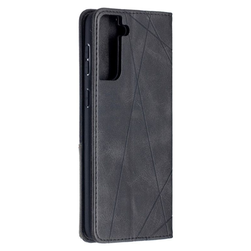 Flip Case Samsung Galaxy S21 Plus 5G Schwarz Künstlerstil