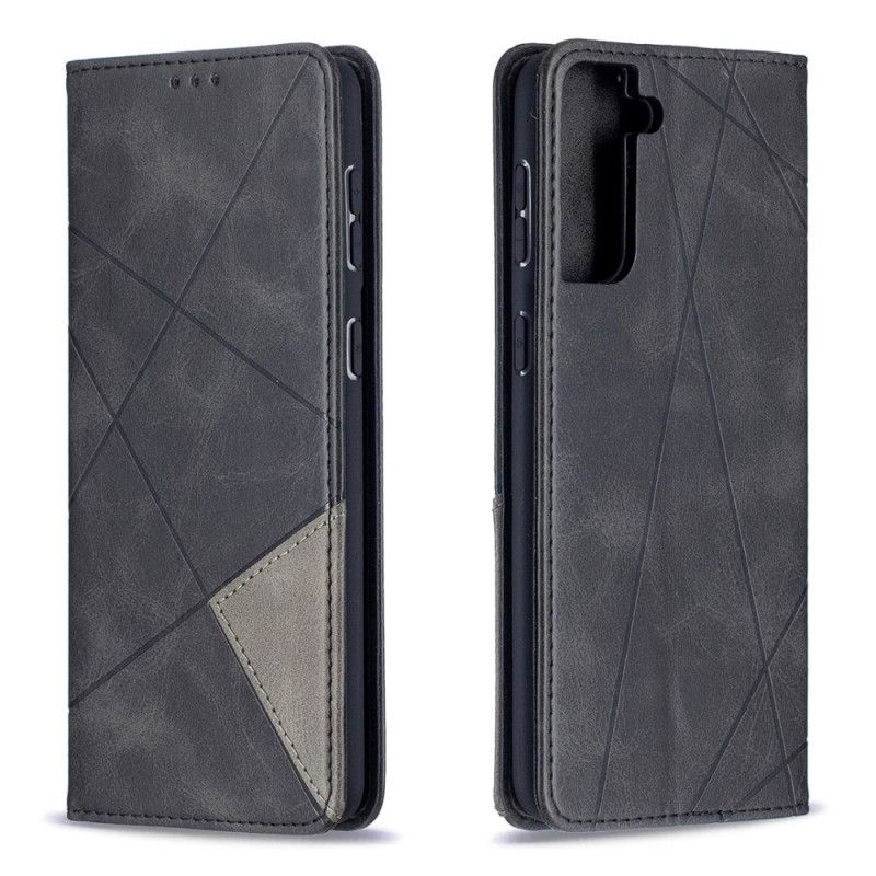 Flip Case Samsung Galaxy S21 Plus 5G Schwarz Künstlerstil