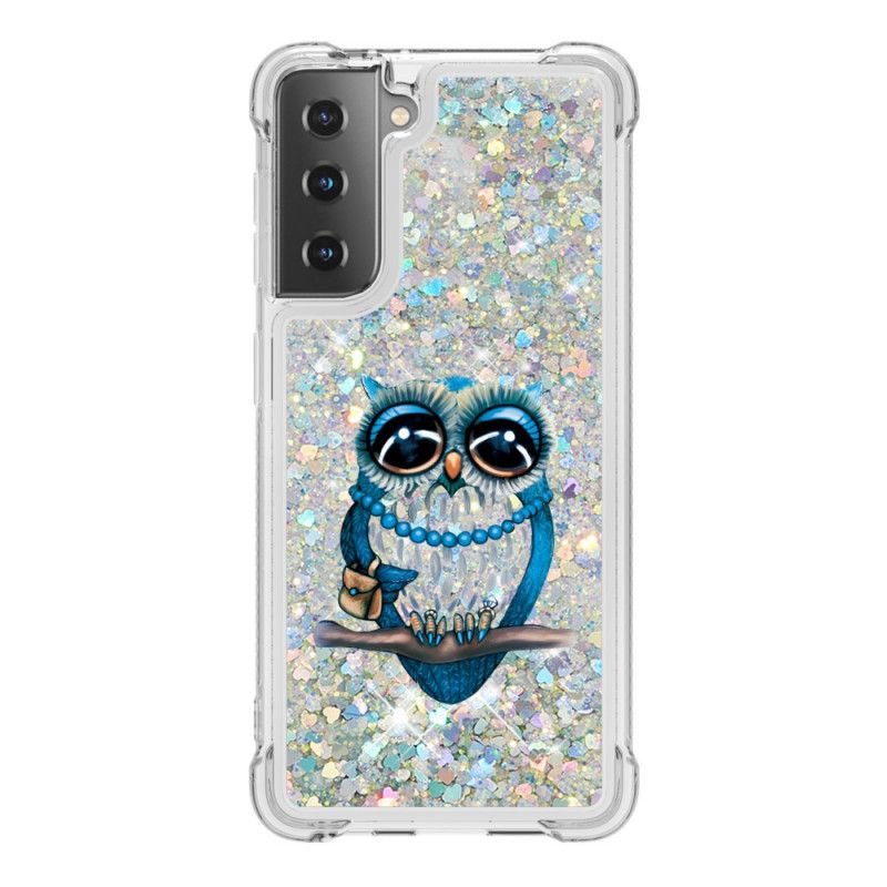 Hülle Samsung Galaxy S21 Plus 5G Miss Owl Glitter