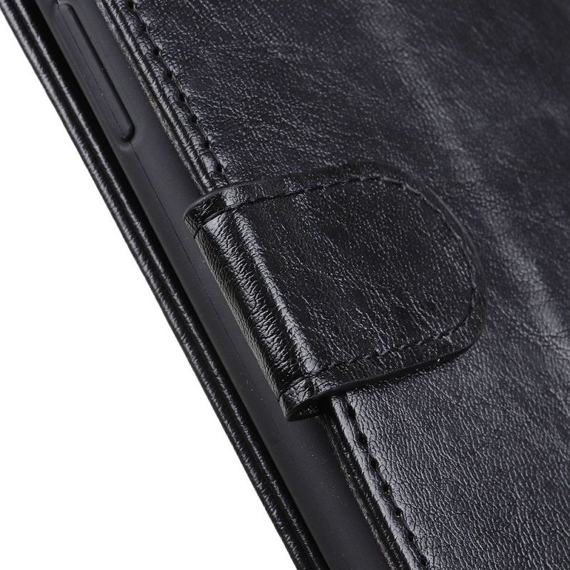 Lederhüllen Für Samsung Galaxy S21 Plus 5G Schwarz Strukturiertes Kunstleder