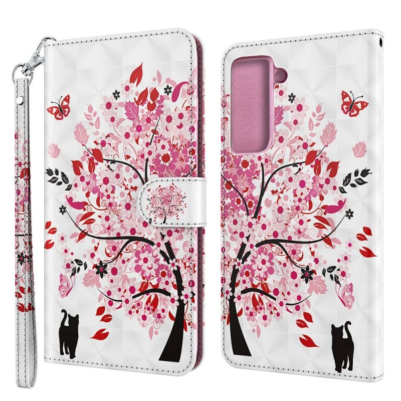 Lederhüllen Samsung Galaxy S21 Plus 5G Rosa Baum