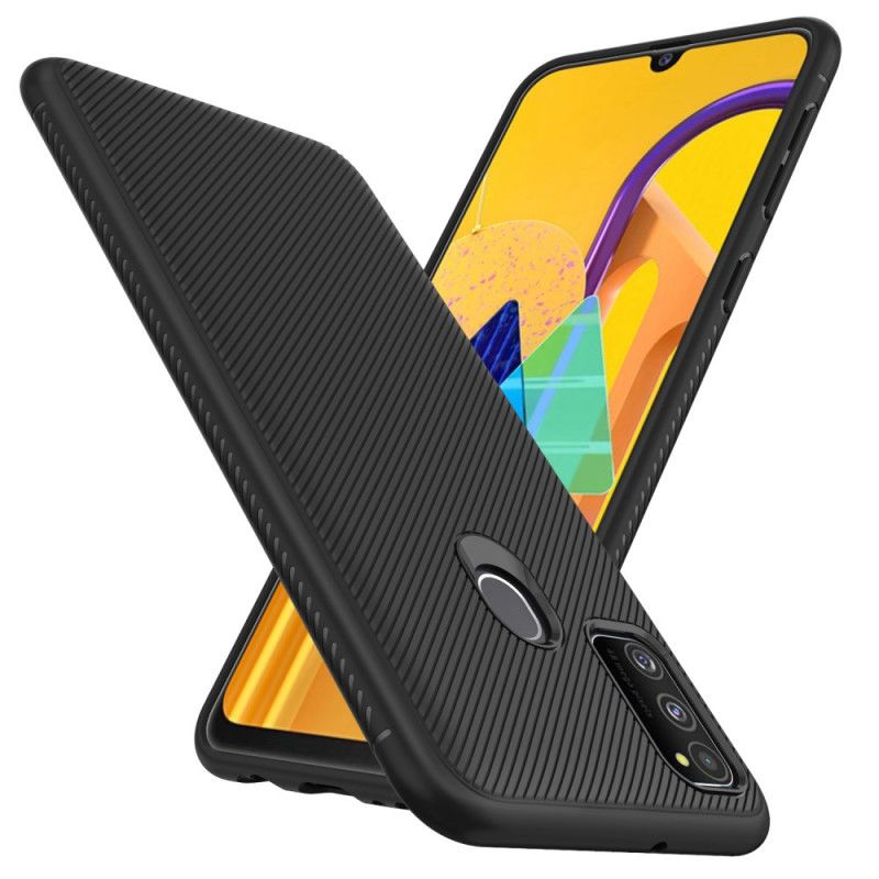 Hülle Für Samsung Galaxy M21 Schwarz Jazzserien-Twill