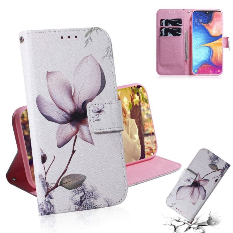 Lederhüllen Samsung Galaxy M21 Alte Rosenblüte