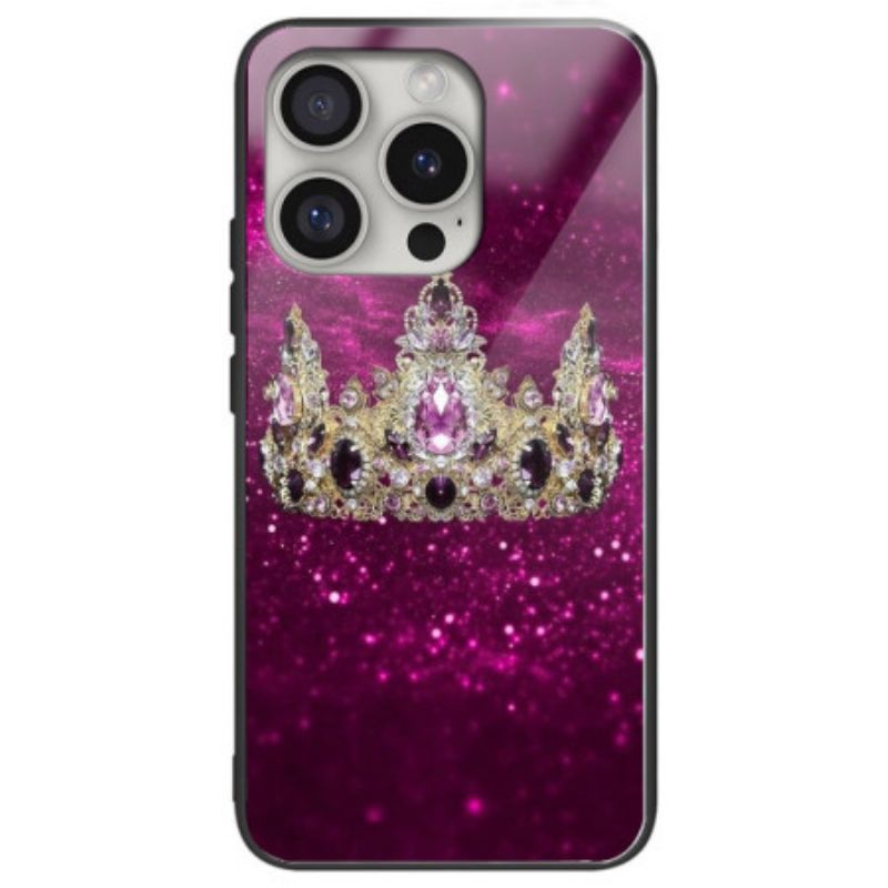 Hülle iPhone 16 Pro Royal Crown Gehärtetes Glas