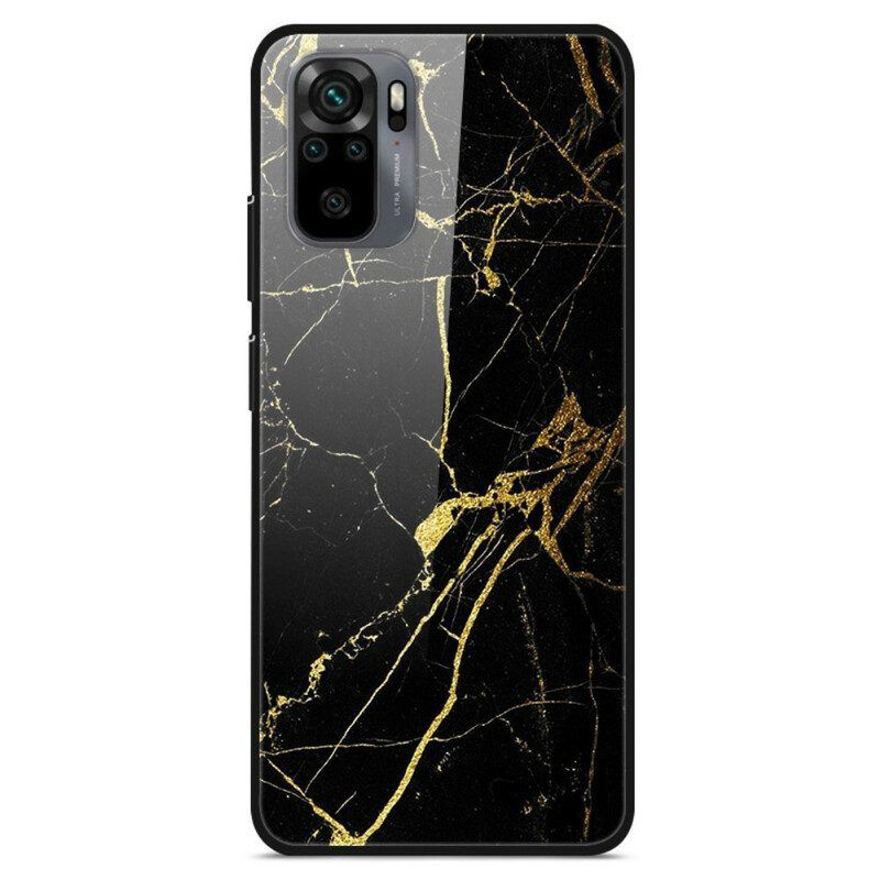 Handyhülle Für Poco M5s Supreme Marble Gehärtetes Glas