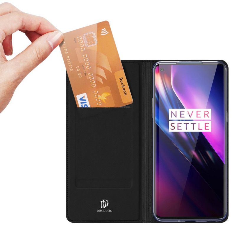 Flip Case Für OnePlus 8 Dunkelblau Pro-Dux-Ducis-Haut