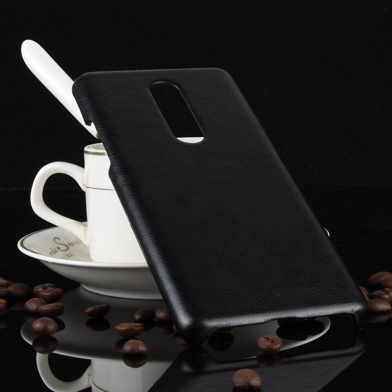 Hülle OnePlus 8 Schwarz Performance Lychee Ledereffekt