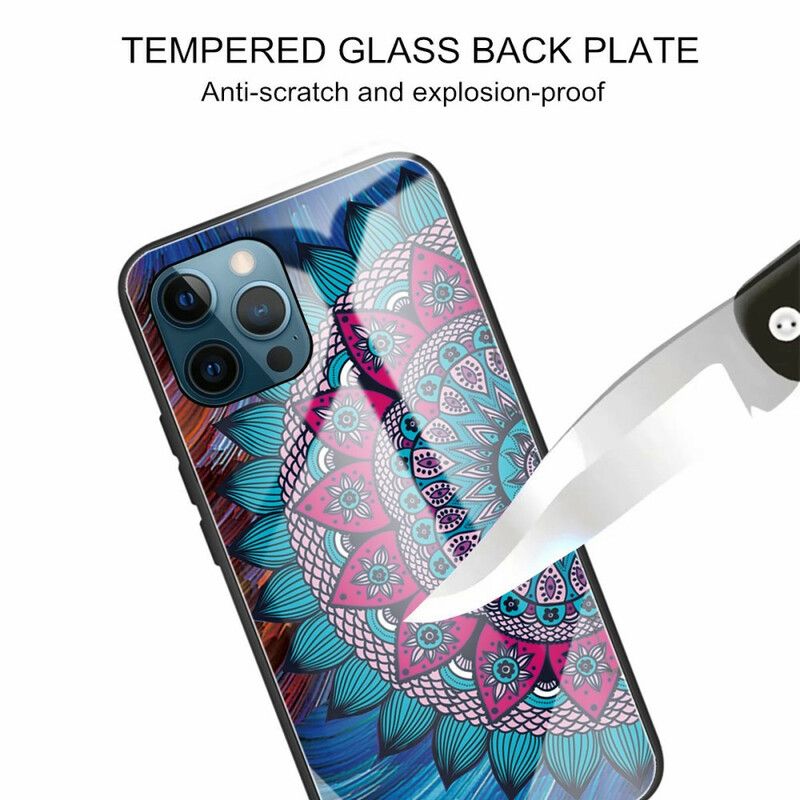 Hülle Für Iphone 13 Pro Mandala Aus Gehärtetem Glas