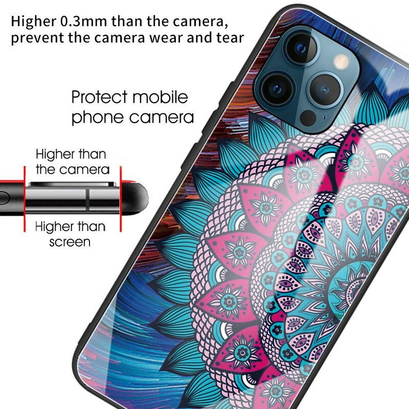 Hülle Für Iphone 13 Pro Mandala Aus Gehärtetem Glas