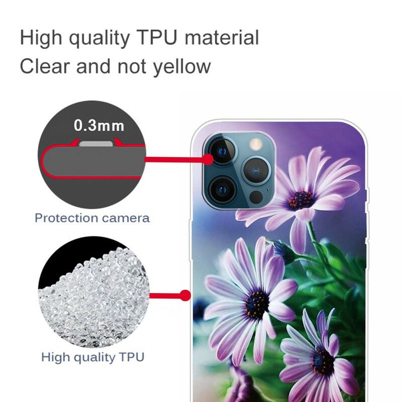 Hülle Iphone 13 Pro Realistische Blumen