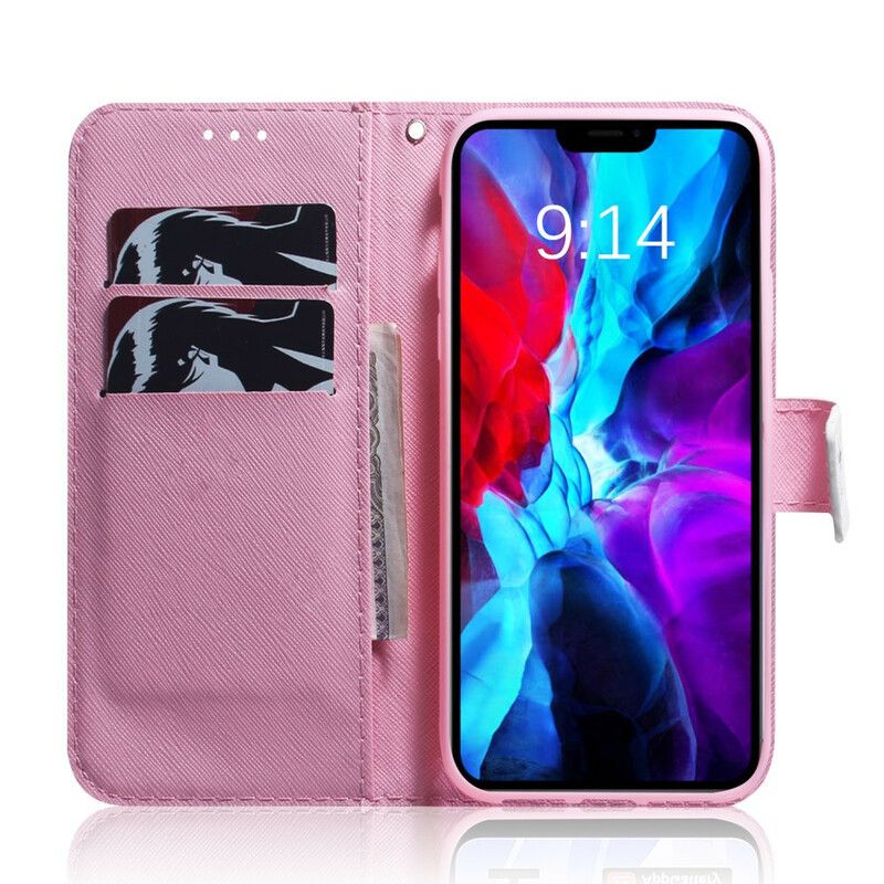 Lederhüllen Für Iphone 13 Pro Alte Rosa Blume