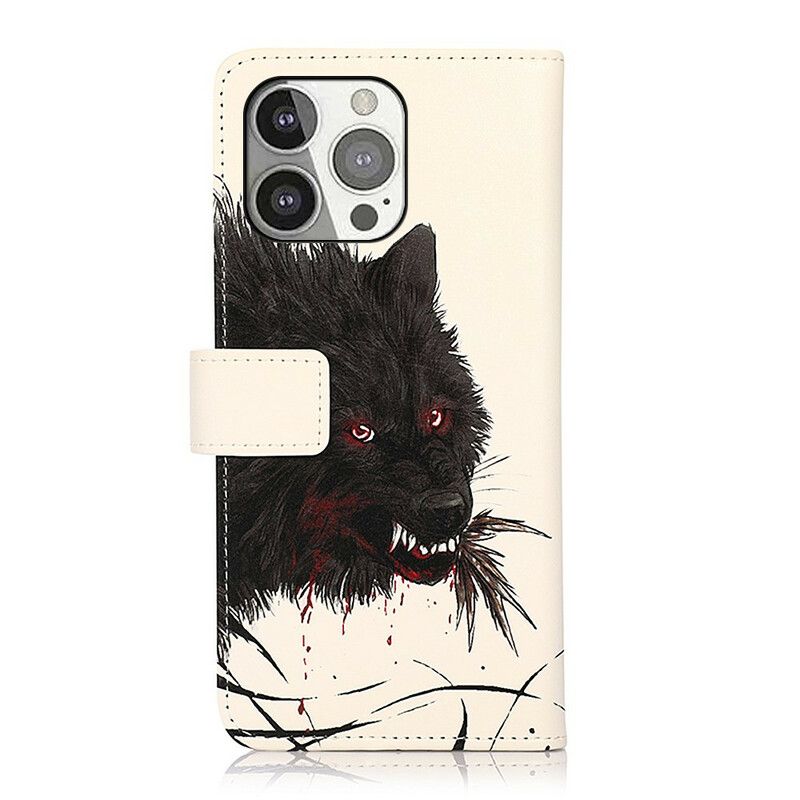 Lederhüllen Für Iphone 13 Pro Hungriger Wolf