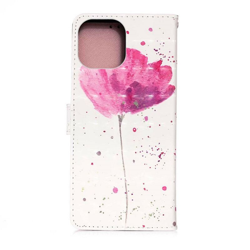 Lederhüllen Iphone 13 Pro Handyhülle Mohn Aquarell