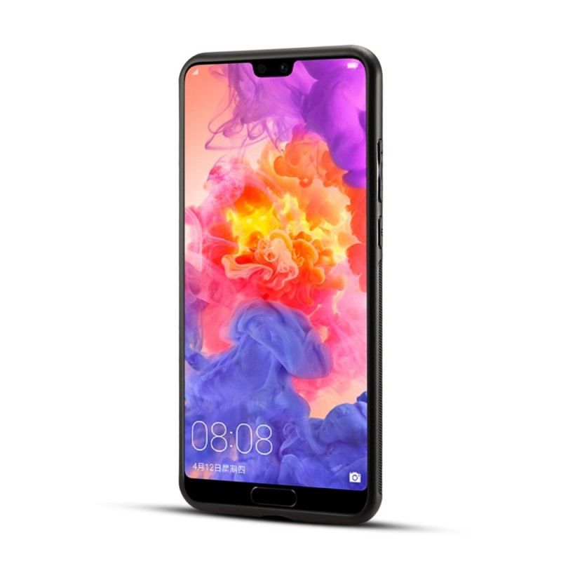 Hülle Huawei P20 Magenta Freiheitsblumen Aus Kunstleder