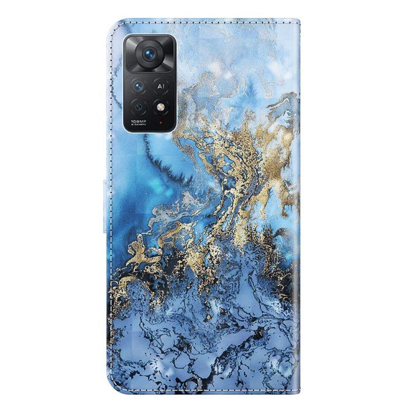 Flip Case Für Xiaomi Redmi Note 11 Pro / 11 Pro 5G Marmordesign Mit Umhängeband